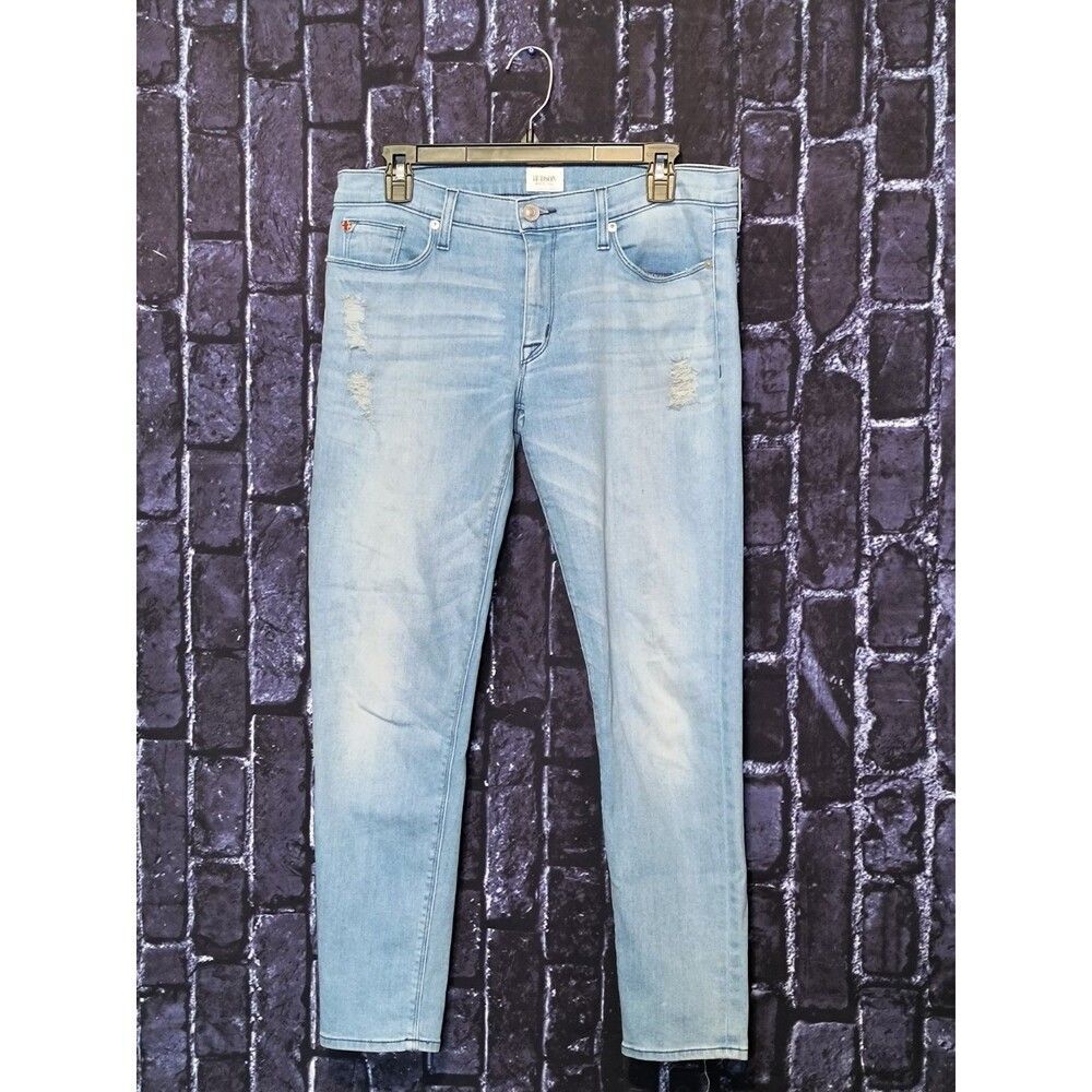 Vintage Hudson Skinny Stretch Denim Jeans Women's Size 27 Sky Blue Distressed